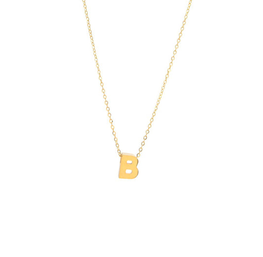 Cadena con letra de inicial en oro amarillo de 14 kt!!