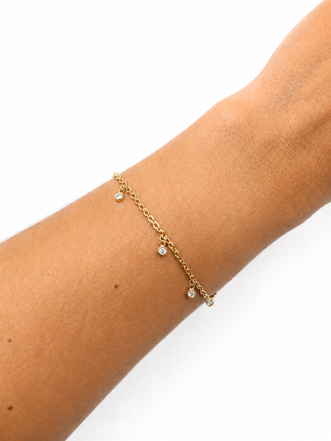 Pulsera de eslabon Boston sólido en oro de 14 kt