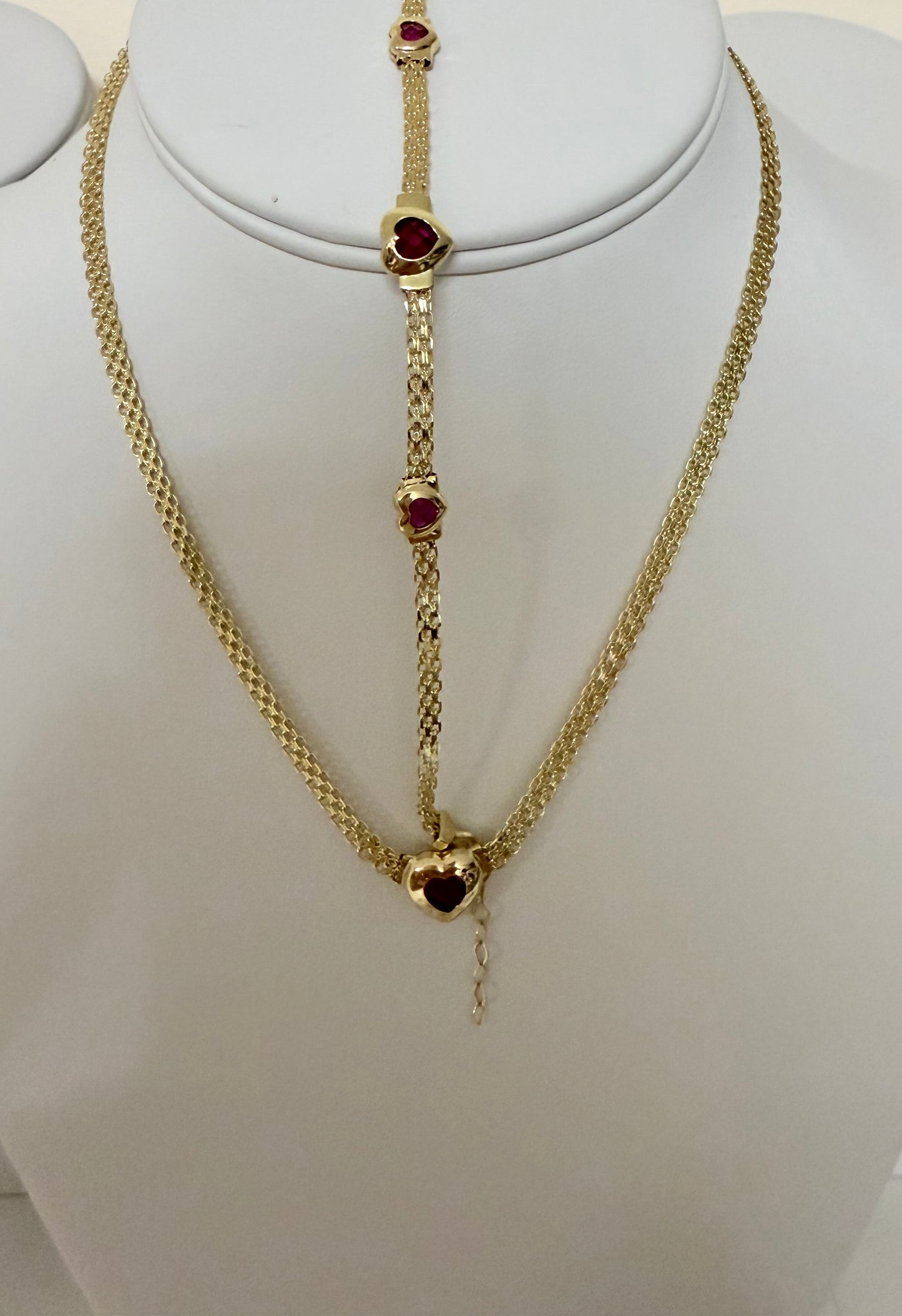 Set de gargantilla y pulsera Bismarck en oro de 14 kt !!