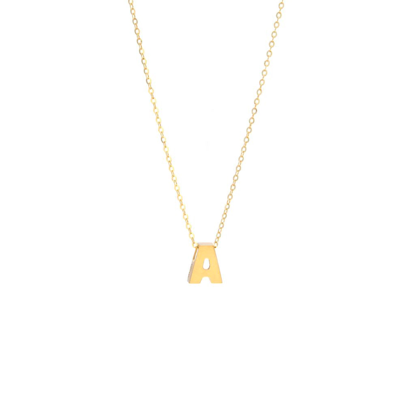 Cadena de inicial en oro amarillo de 14 kt!!