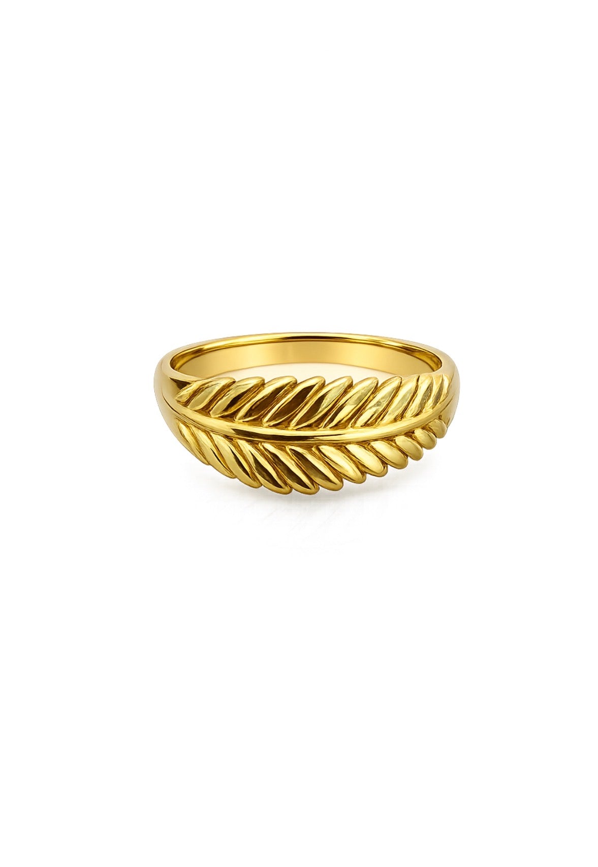 Anillo de hoja 14k