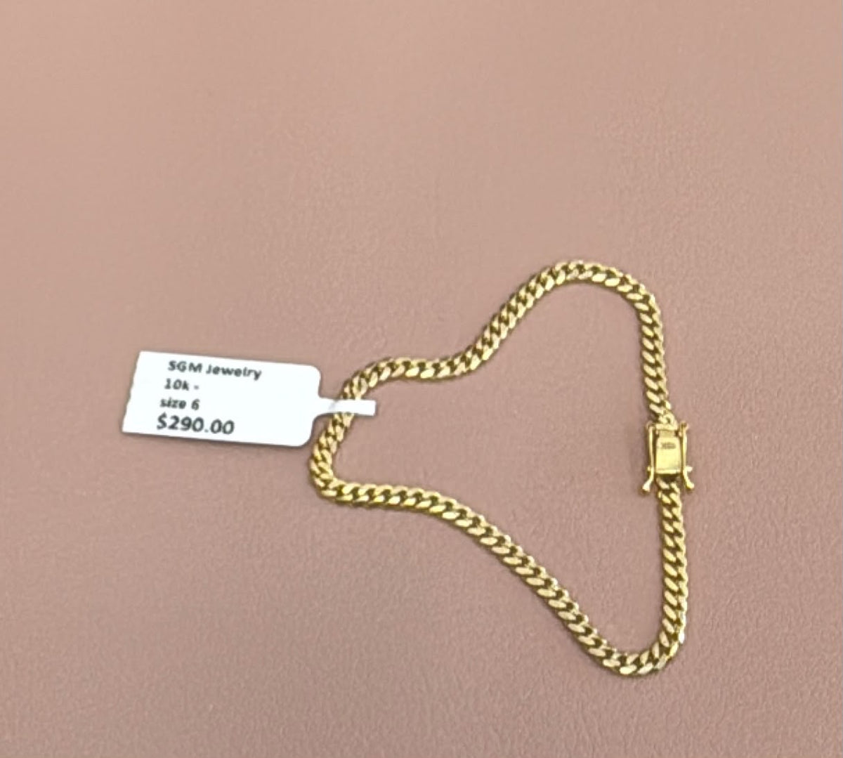 Pulsera de eslabon cubano 10k
