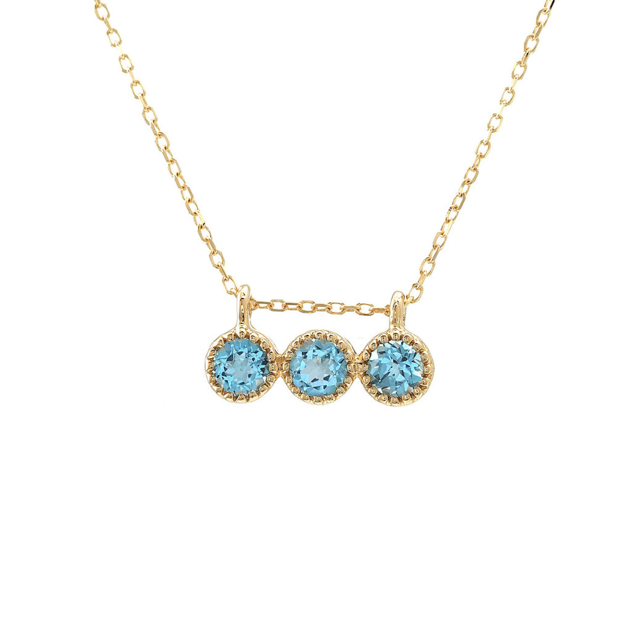 Cadena con piedras de topacio azul !!