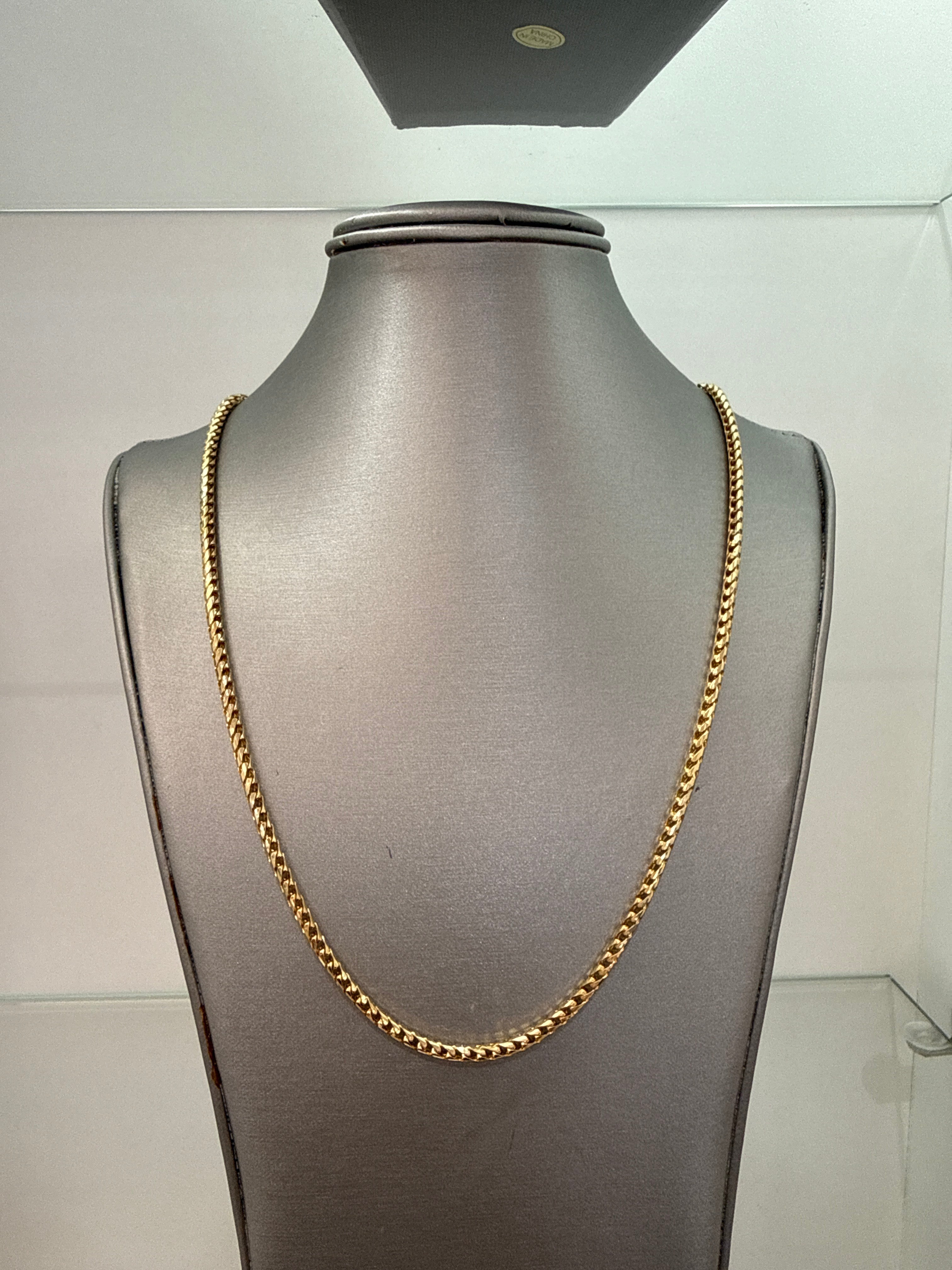 Cadena franco sólida size 20” en 14 kt