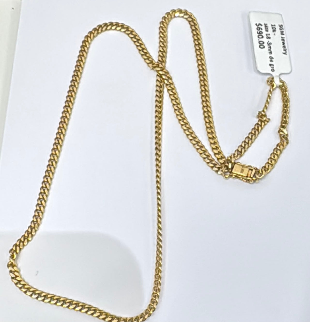 cadena cuban link 10k
