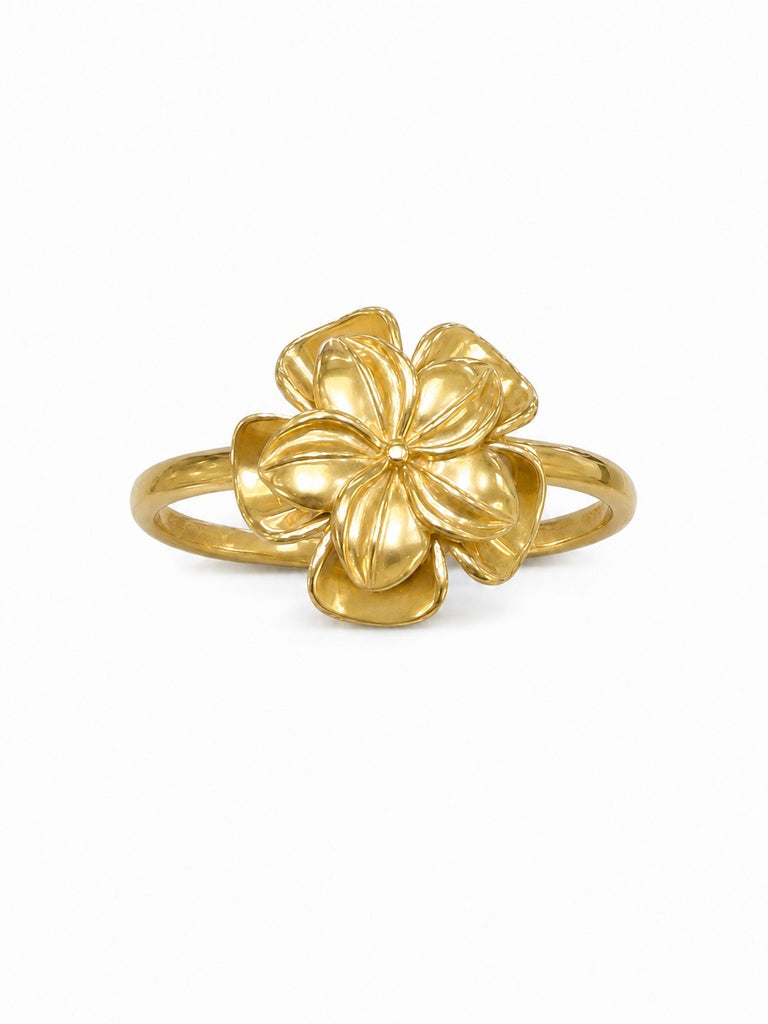 anillo de flor 14k