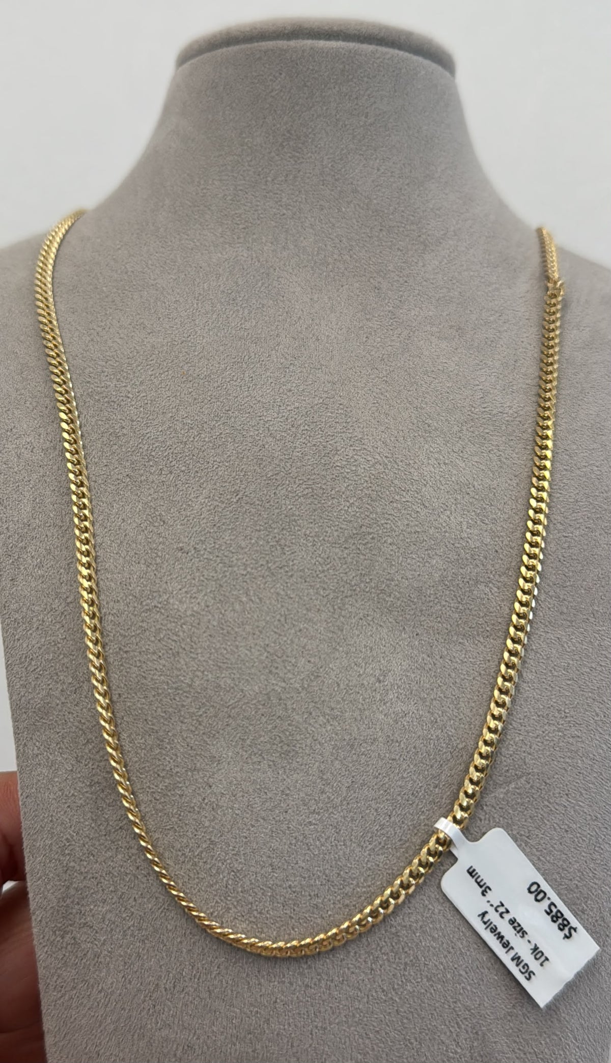 Cadena 10k size 22 Cuban link