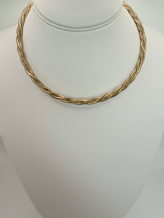 Grargantilla flexible en oro de 14 kt!!