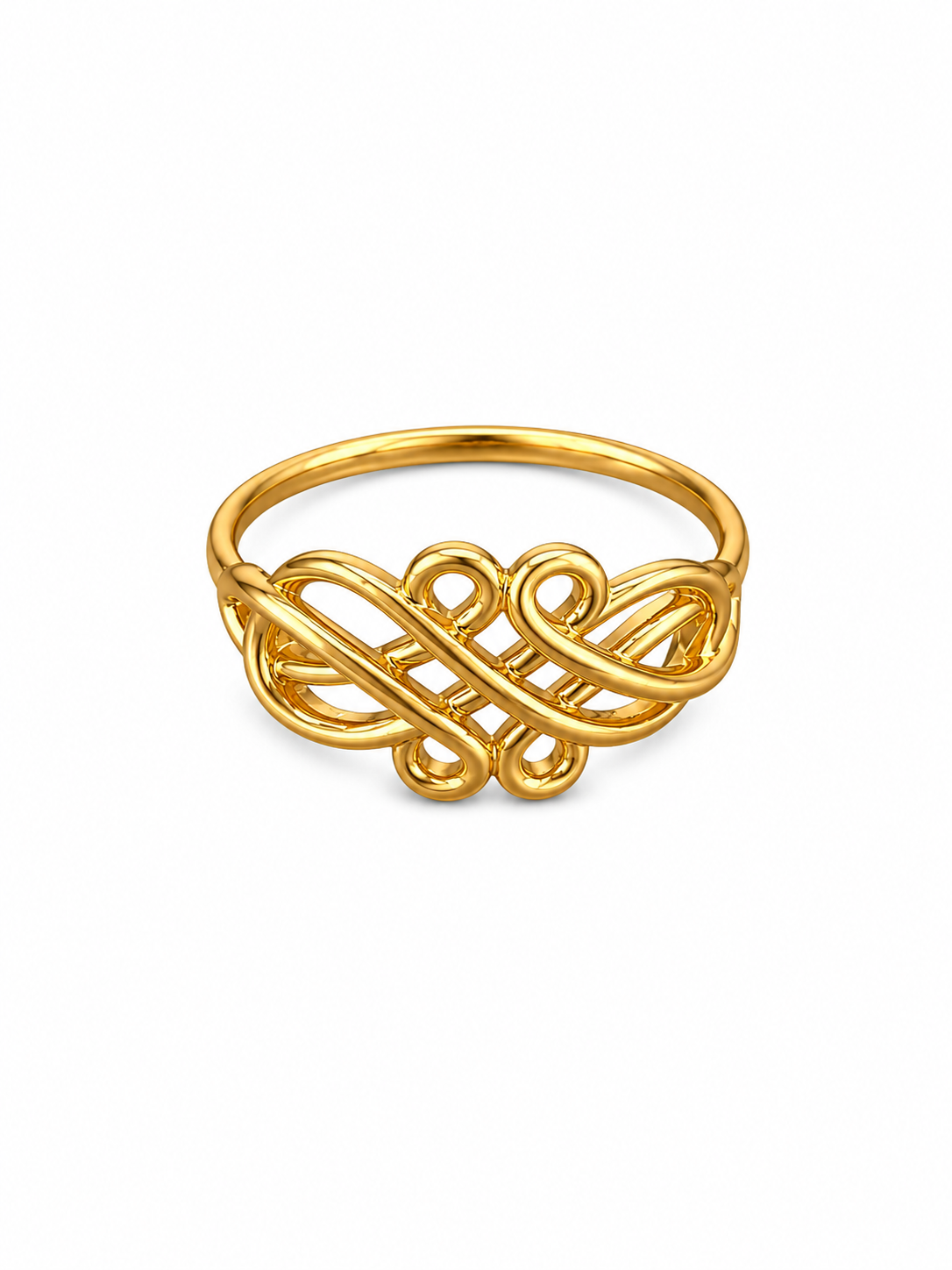 Anillo entrelezado 14k