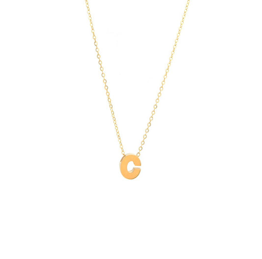 Cadena de inicial en oro amarillo de 14 kt!!