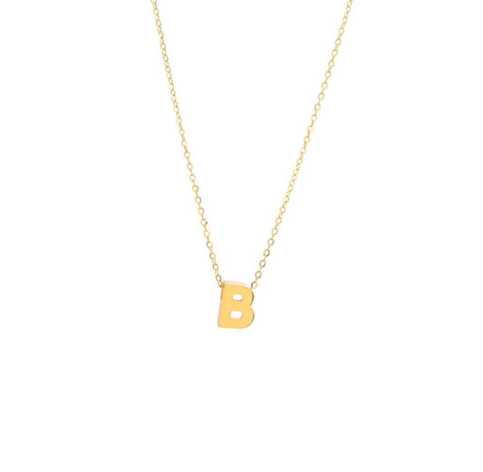 Cadena con letra de inicial en oro amarillo de 14 kt!!