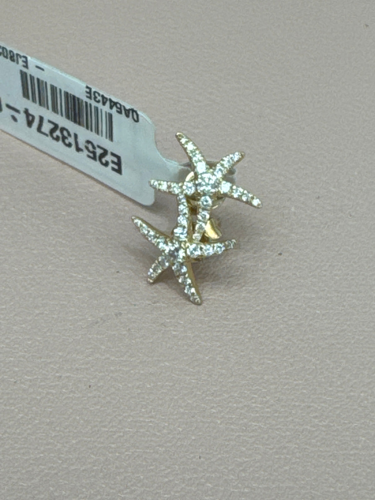 Aretes estrella 14k diamond