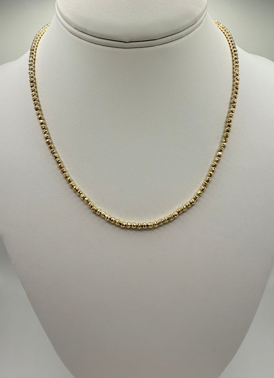 Gargantilla de bolas con textura en oro de 14 kt!!