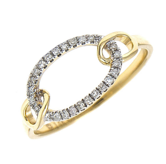 Anillo de diamantes en oro amarillo de 14 kt!!