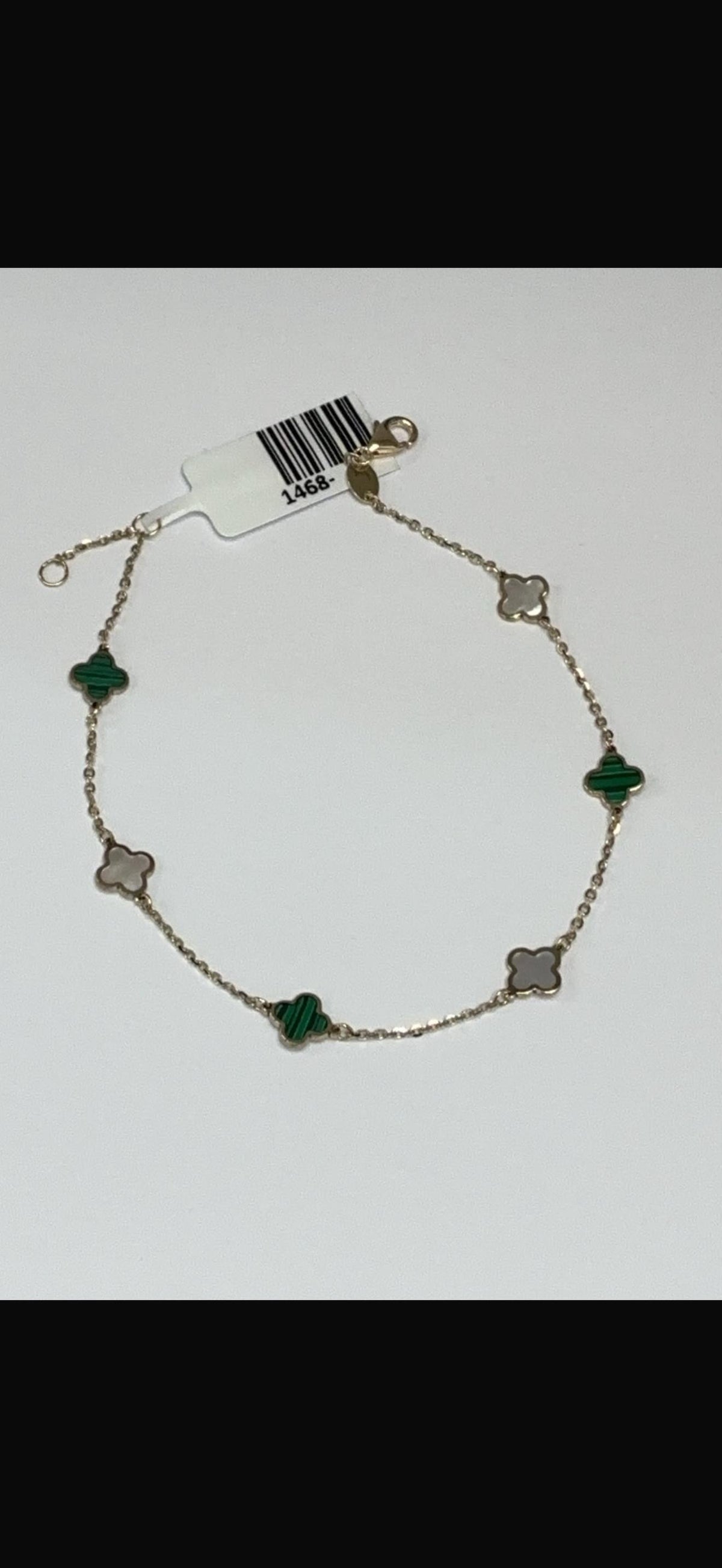 pulsera de flores clover 10k