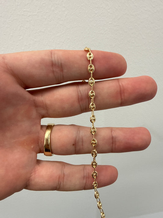 Pulsera grano de café en 14 kt