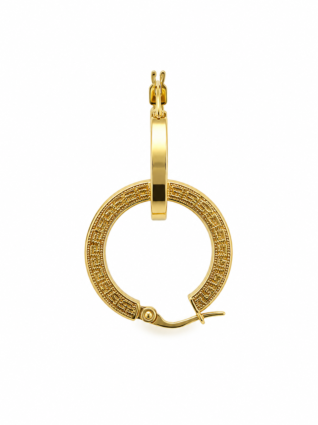 Argollas con diseño en oro 10 kt