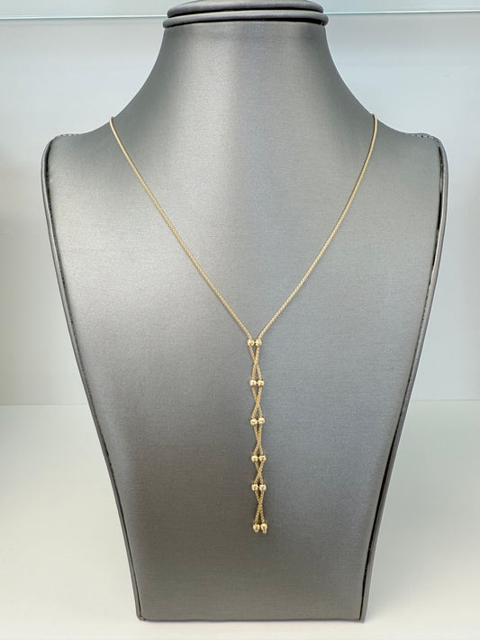 Cadena estilo corbata sólida en oro de 14 kt !!