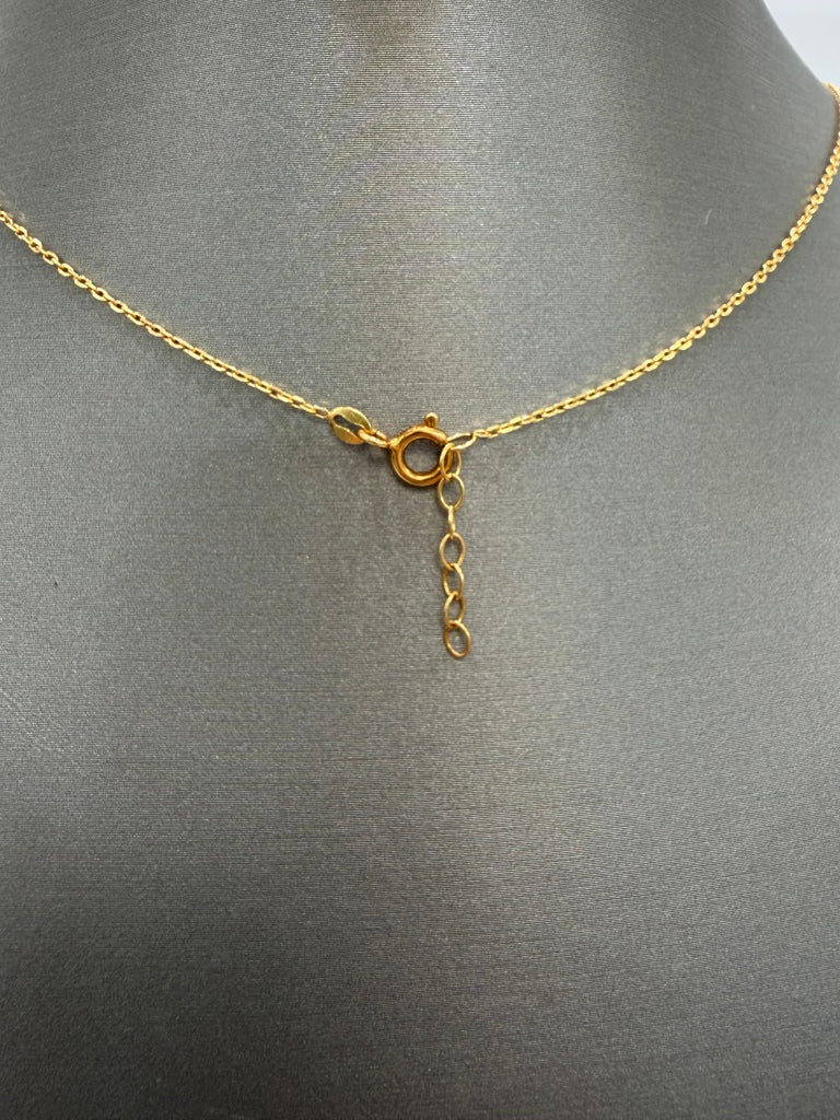 cadena estilo rosario 14k