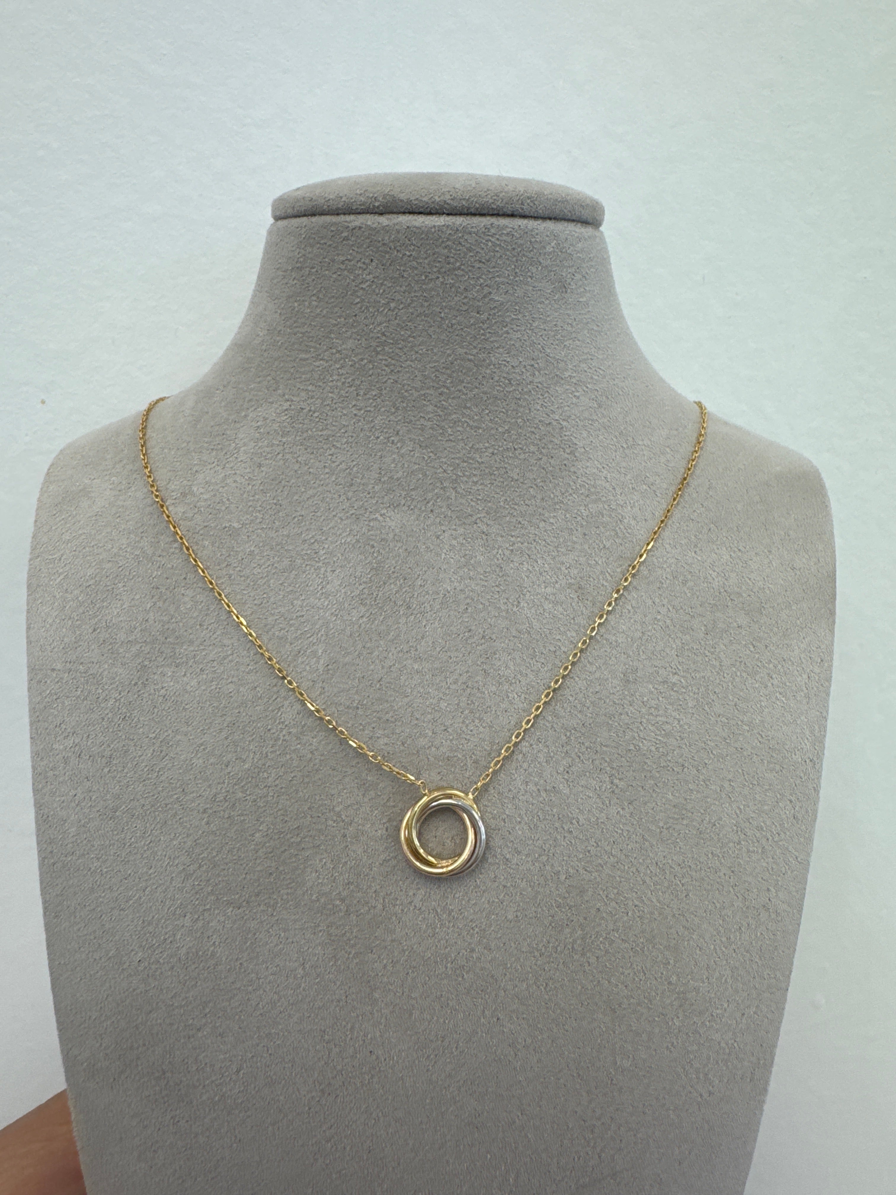 Cadena 14k con dije 3 oros