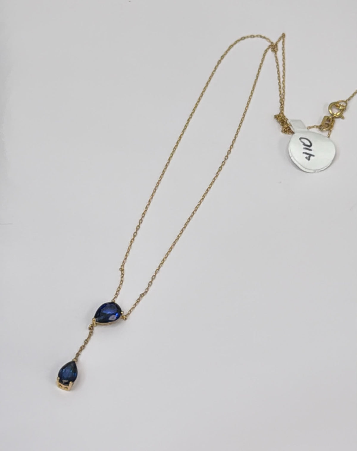 Cadena con dije Piedras 18k zafiro 18