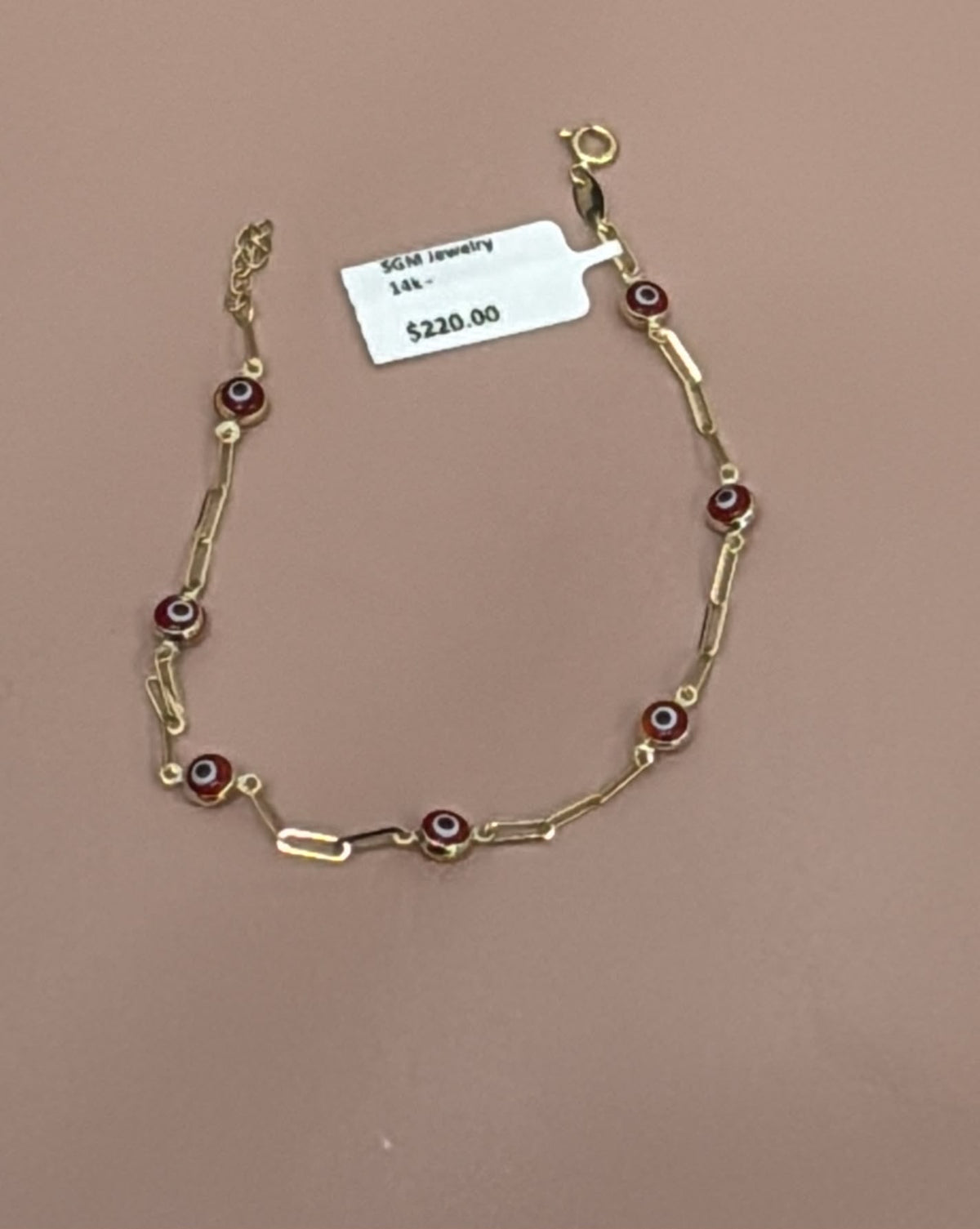 pulseras paper clip 14k