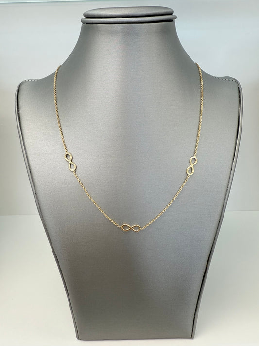 Cadena de infinito solida en oro de 14 kt !!