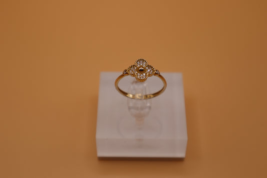 Anillo Van con zirconias en oro 14k!!