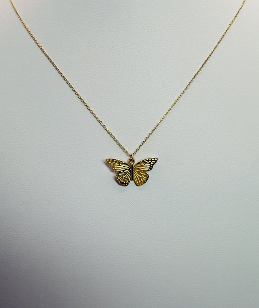 Cadena de mariposa en oro de 14 kt!!