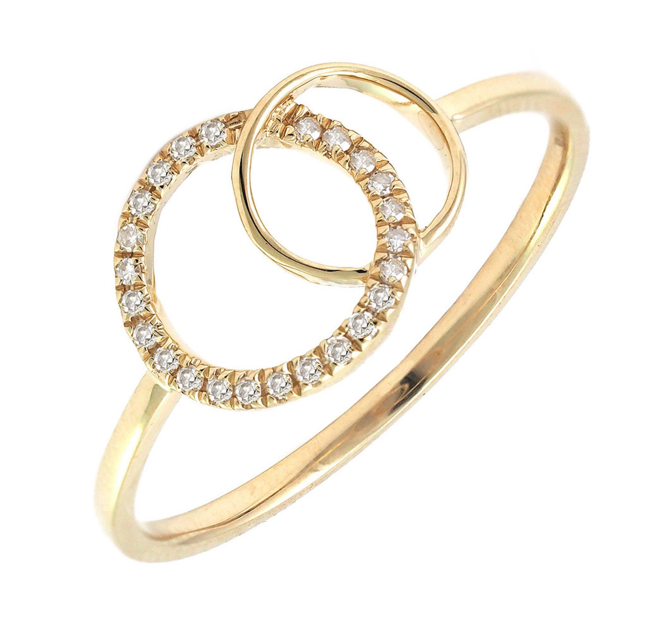 Anillo de diamantes en oro amarillo de 14 kt!!