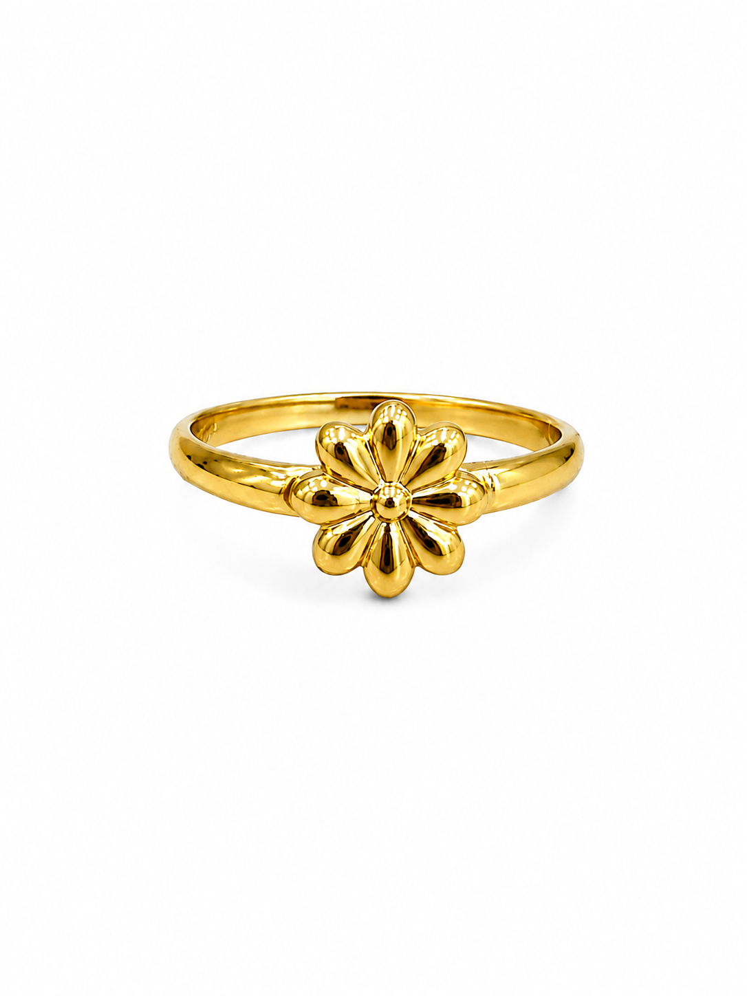 Anillo con una flor 10k