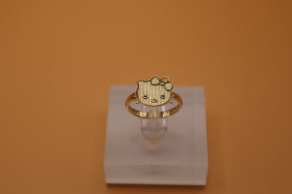 Anillo de gata en oro 14 k