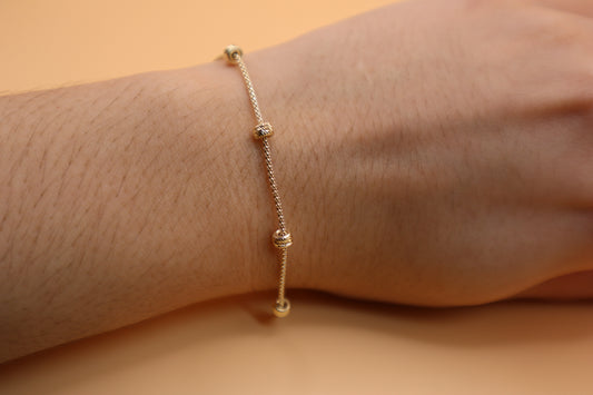 Pulsera de balines 14k