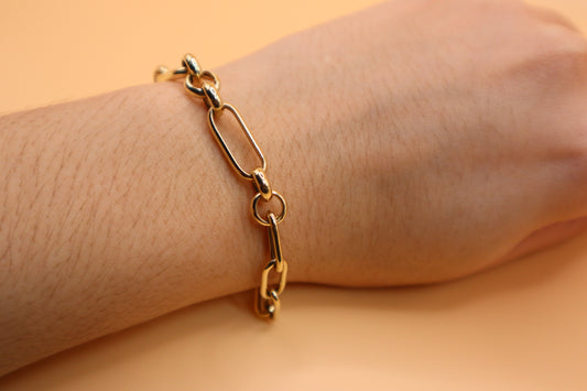 Pulsera paper combinada 14k