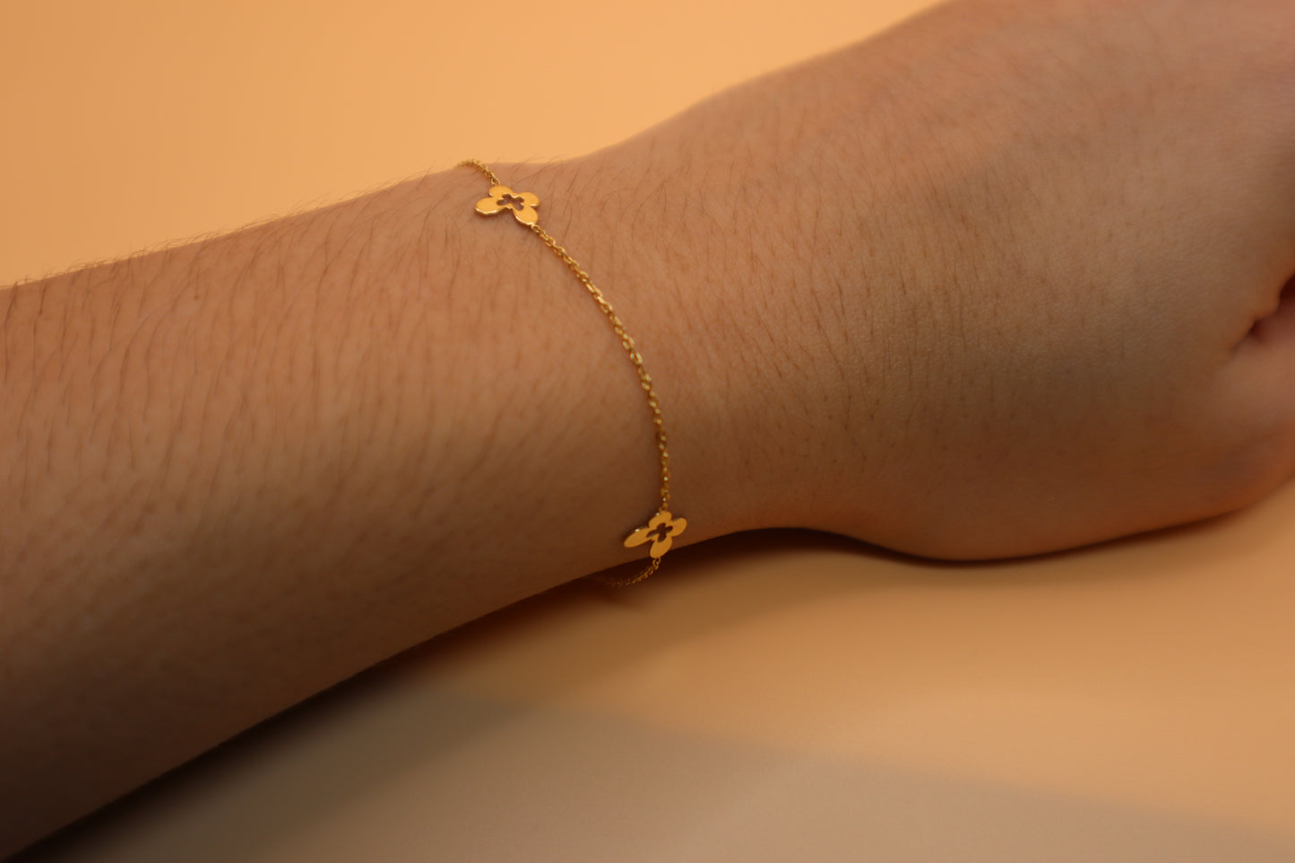 Pulsera de mariposas 14k