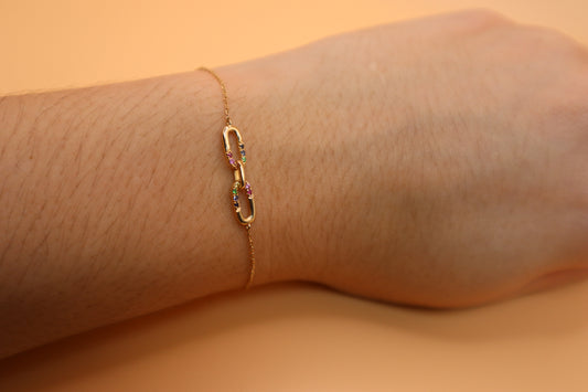 Pulsera multigema 14k