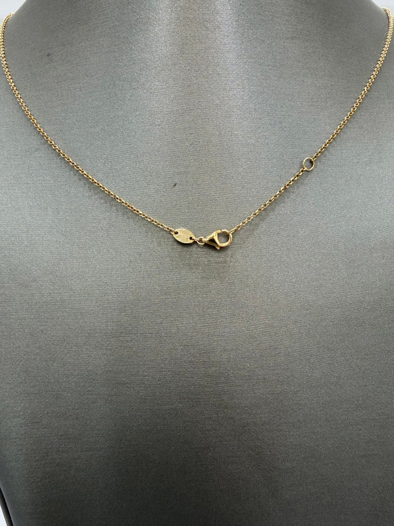 Cadena de corazones claros 14k