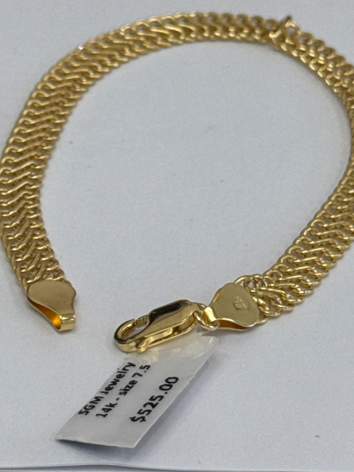 Pulsera entrelazada 14k