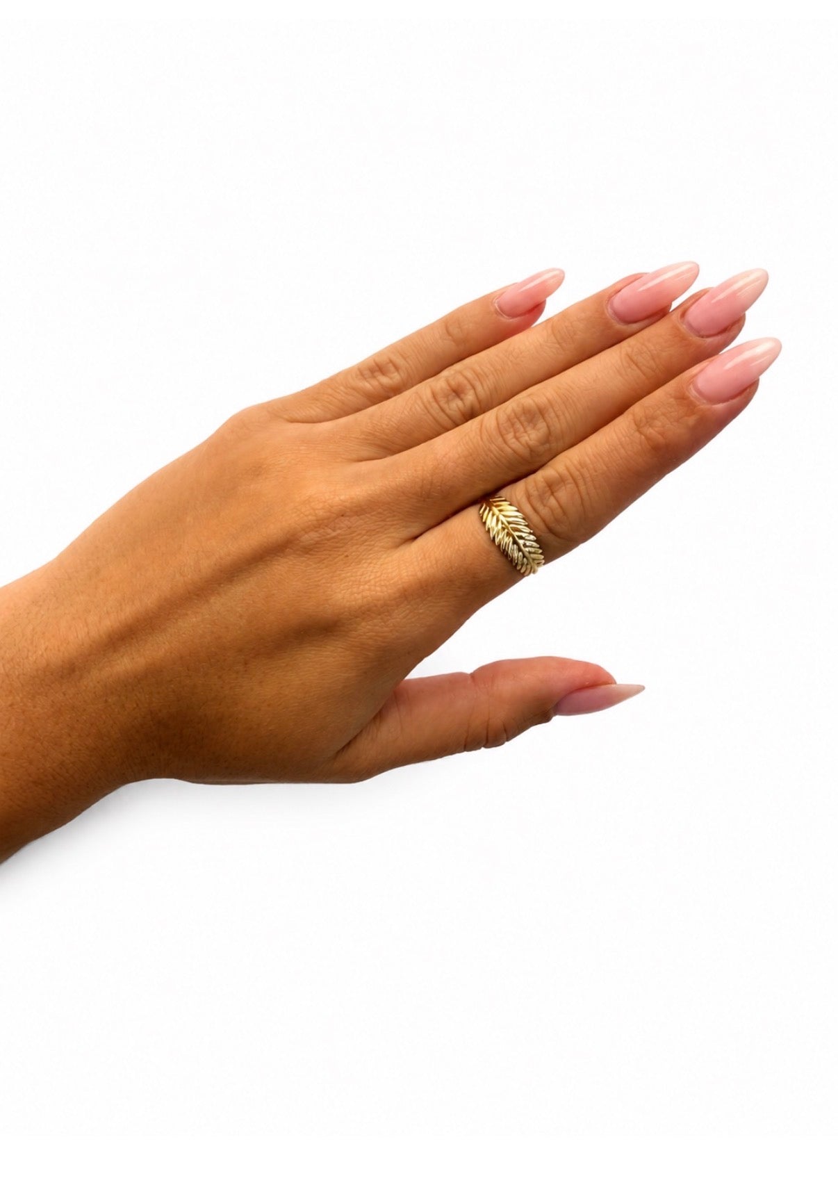 Anillo de hoja 14k