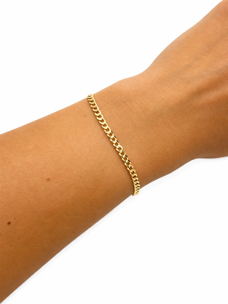 Pulsera pulsera corte brillo 14k
